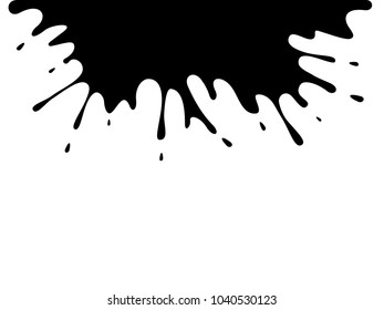 black BLOB on white. Spread stain. Splash. Seamless pattern. vector Wallpaper
