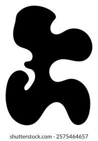 Black blob vertical illustration background. Trendy minimal vector design for presentations, banners, posters, print, wall art, and flyers. 