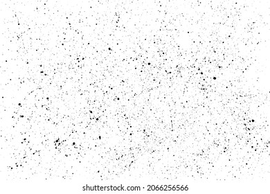 Black blobs isolated on white. Ink splash. Brushes droplets. Grainy texture background. Digitally generated image. Vector illustration, EPS 10.