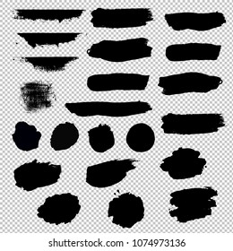 Black Blobs Set, Vector Illustration