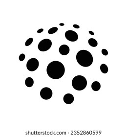 black block polka dot logo design