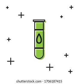 Icono del coronavirus de la prueba de sangre negra y de la molécula del virus aislado en el fondo blanco. Coronavirus, COVID-19. 2019-nCoV. Ilustración vectorial