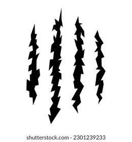 Schwarze blutverzierte Kratzkratzer, Vektorgrafik EPS10