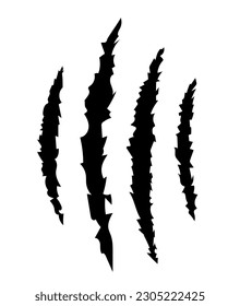 Black bloody claw scratch vector illustration EPS 10