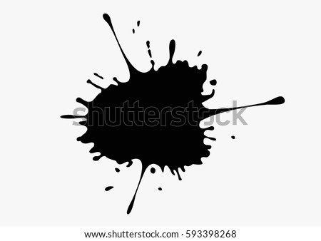 Black blot of ink on a white background vector illustration