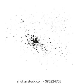 Black blot isolated on white background vector for brush
