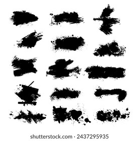 Black blot object. Vector illustration