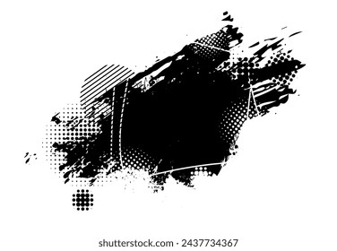 Black blot object. Vector illustration