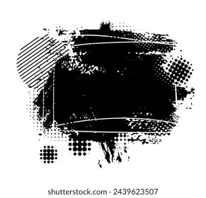 Black blot object. Vector illustration