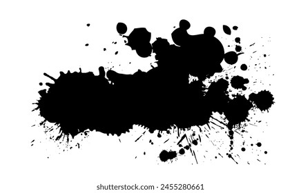 Black blot object. Vector illustration