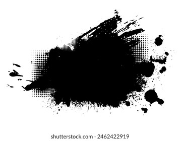 Black blot object. Vector illustration