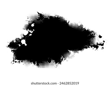 Black blot object. Vector illustration
