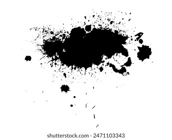 Black blot object. Vector illustration
