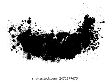Black blot object. Vector illustration