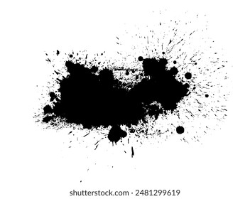 Black blot object. Vector illustration