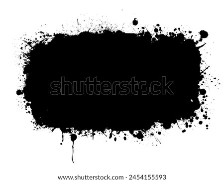 Black blot object. Vector illustration