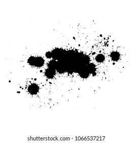 black blot on white background