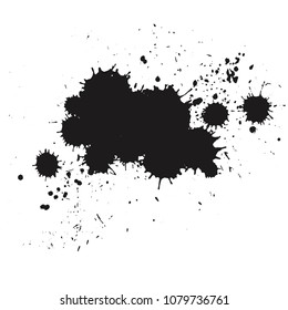  black blot on white background