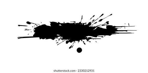 Black blot on a white background. Vector illustration