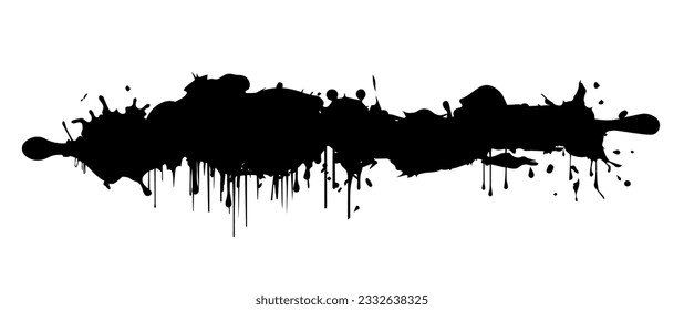 Black blot on a white background. Vector illustration