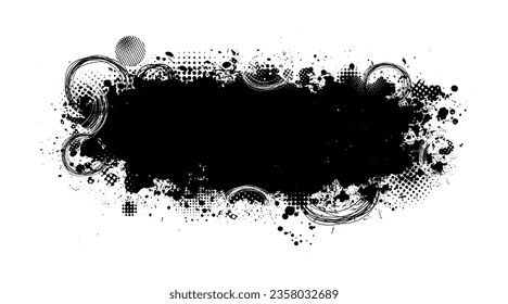 Black blot on a white background. Vector illustration