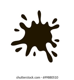 Black blot on a white background. Vector illustration