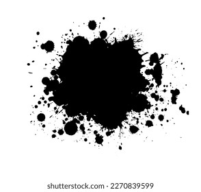 La mancha negra en blanco. Ilustración del vector