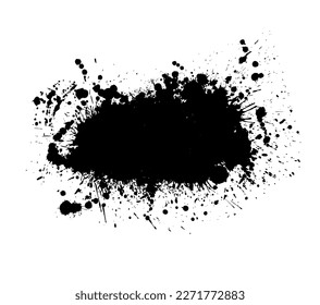La mancha negra en blanco. Ilustración del vector