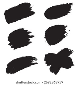 Schwarze Blots-Kollektion mit isoliertem Weiß, Vektorgrafik
