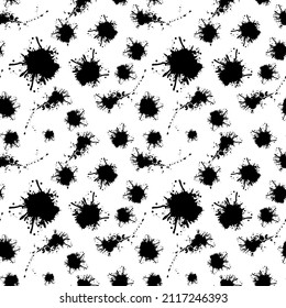 Schwarze Blöcke auf weißem Hintergrund, nahtloses Muster, Textur für Modedesign, Tapeten, Gewebe und Fliesen.Vektorgrafik