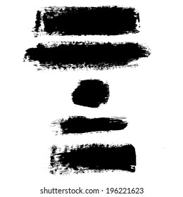Black Blots, Vector Illustration 
