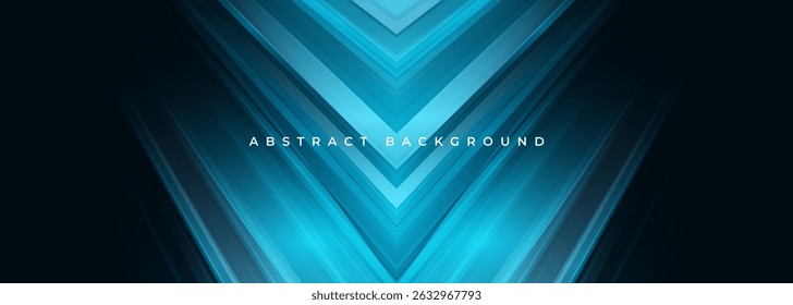 Black and blue 3D modern futuristic abstract geometric background.