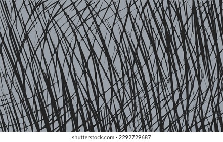 Black and blue abstract background of lines and spots in the style of parametricism. Composition in the form of a pattern. Vector illustration, EPS 10.