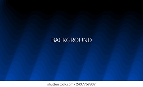 Black and blue abstract background with sharp wavy lines and gradient transition, dynamic flame shape. Inclined bends. Shape of mountain peaks	