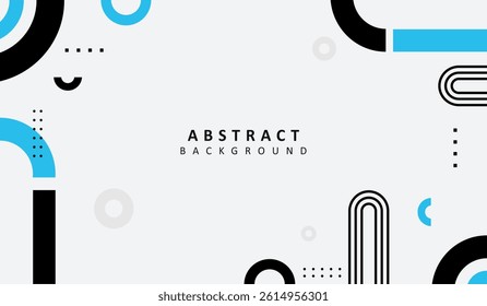 Black and blue abstract geometric background vector illustration