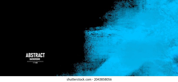 Schwarz-Blau-abstrakter brüchiger Hintergrund mit Halftone-Stil.