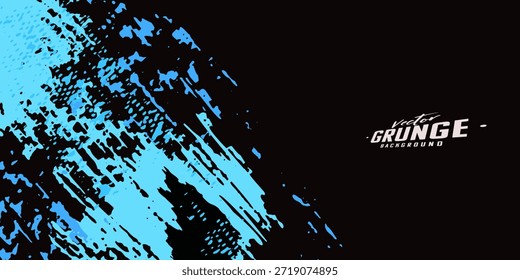Fondo abstracto grunge negro y azul con estilo de semitono