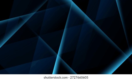 Imagen abstracta negra y azul con un fondo azul y blanco. La Imagen se compone de muchas Formas y líneas diferentes