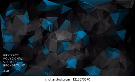 Black and Blue abstract polygonal vector background