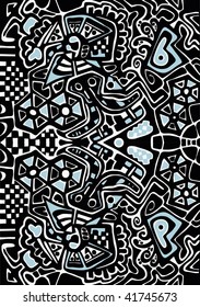black and blue abstract wallpaper,  psychedelic design