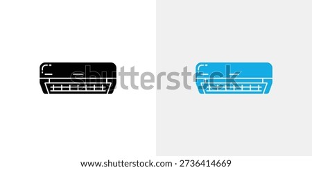 Black and Blue Air Conditioner Units Set cooling
