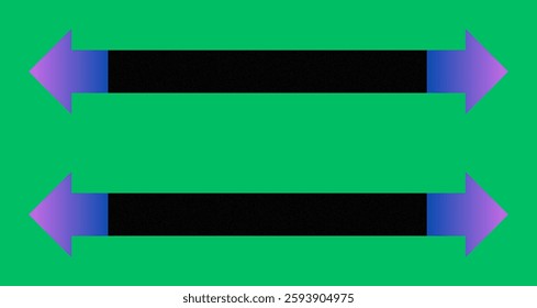 Black and blue Arrows With Green Background