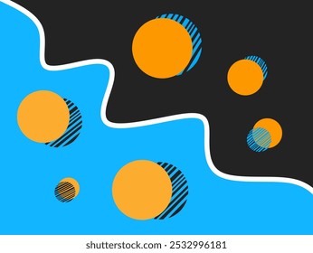 ilustração abstrata de plano de fundo preto e azul com círculo