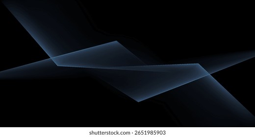 Fondo azul negro con líneas geométricas diagonales.