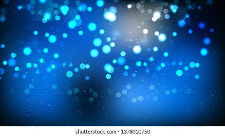 Black and Blue Blurred Bokeh Background Vector Image