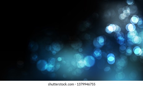 Black and Blue Blurred Bokeh Background Vector Image