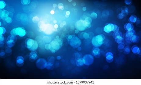 Black and Blue Bokeh Lights Background