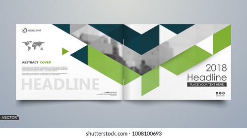 Black, blue business book mockup. A4 brochure cover design. Hi tech info banner. Title sheet model set. Modern vector front page art. Urban city house texture. Green line frame icon. Flyer text font.