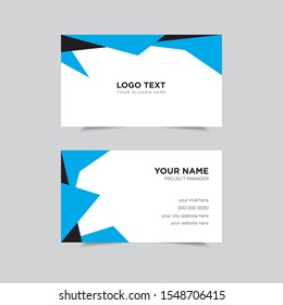 Black and blue business card design template