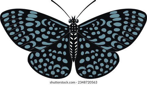 Black and blue butterfly vector. Good quality artwork.